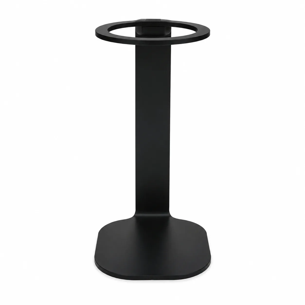Black cold-rolled carbon steel stand for a portable coffee machine